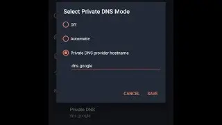 Use Google DNS in Android 9