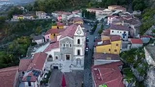 SANT'ANGELO LE FRATTE, POTENZA, BASILICATA, ITALY drone 4K