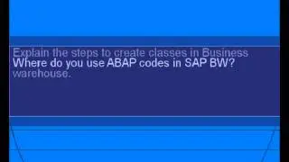 SAP BW interview questions