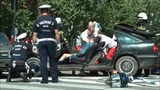 Diszkóbalesetet szimuláltak Békéscsabán