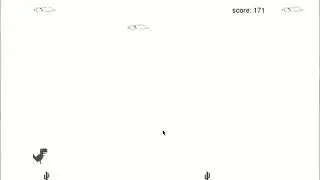 Google TRex game played by AI