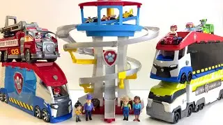Paw Patrol Transforming Paw Patroller Review | Mighty Movie | Jungle Pups | Fire Truck|Marshall ASMR