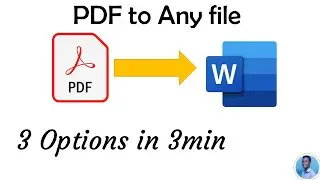 How to convert PDF to Word and any other file formats