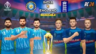 World Cup 2023 🏆 In Real Cricket 24 || INDIA vs ENGLAND || Match - 6 || RC24 New Update
