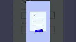 Running Button 😅, Login Form JavaScript and CSS