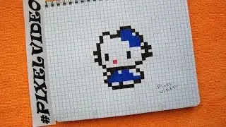 HOW TO DRAW HELLO KITTY PIXEL ART 