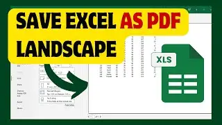 How to save excel as PDF landscape