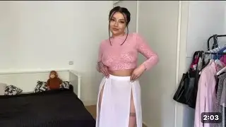 Try On Haul Transparent Dress Shows Little Hot Dress Challenge
