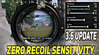 BGMI 3.6 Update - ZERO RECOIL SENSITIVITY | Best Sensitivity Code For GYRO& NON-GYRO | Sandeep X