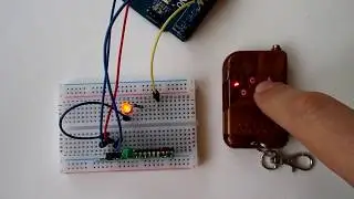 Arduino Connect 4ch 315mhz remote control module XD-YK04 in Visuino