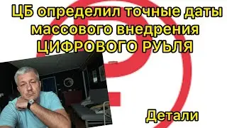 ЦБ определил точные даты массового внедрения ЦИФРОВОГО РУБЛЯ. Детали
