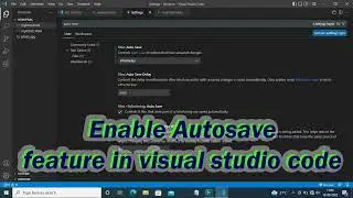 Enable auto save feature in visual studio code.