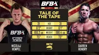 Darren Hendry fights for the BFBA Cruiserweight European #Bareknuckle Title taking on Nicolaj Hempel