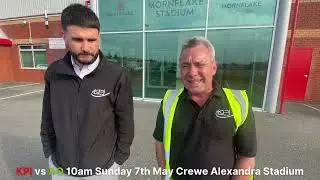 KPI v AO Crewe Alexandra Stadium, 10am, Sunday 7th May