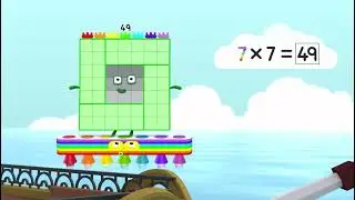 Numberblocks only when 49 is on the screen
