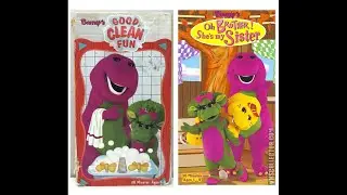 Barney: Good, Clean, Fun/Oh Brother, She's My Sister! 1998 VHS
