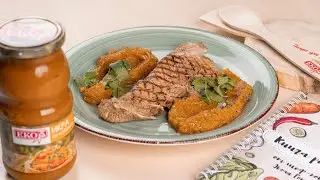 Филе индейки с имбирем и кабачковой икрой