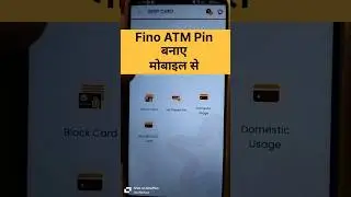 Fino Atm Card Pin Generate By Mobile