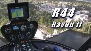 Flying over Imatrankoski with Robinson R44