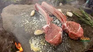 ОЧЕНЬ СОЧНЫЙ И ВКУСНЫЙ АНТРЕКОТ ПРИГОТОВЛЕННЫЙ НА КАМНЕ.