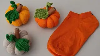 🕷️EASIEST & FAST DIY Project for Halloween: 🎃How to Make a Pumpkin Out of a Sock?