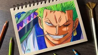Roronoa Zoro - One Piece || Dibujo Con Colores Prismacolor