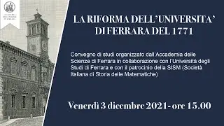 La riforma dell'Università di Ferrara del 1771