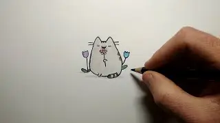 Как нарисовать Кота Пушина на 8 марта