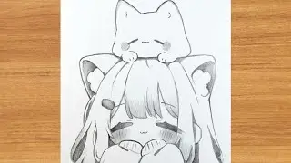 Cute Anime Girl Drawing ✨ | for beginners 