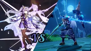 Keqing (Solo) VS 3 Oni Espadachín | Genshin Impact