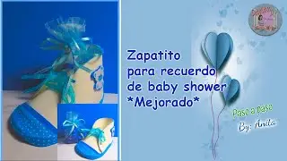 Zapatito para recuerdos de baby shower -  *Mejorado*