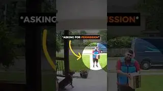 He asked the dog for permission and the dog answered 🥹🐶