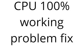 High CPU usage windows 7 fix