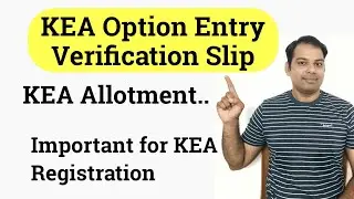 KEA Verification Slip & Option Entry