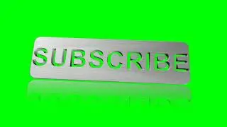 Green Screen Subscribe Button Animated  Royalty Free Video 0002