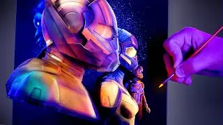 I Turned an Ant-Man Poster into a Blacklight Sculpture