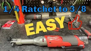 Milwaukee cordless 1/4 ratchet to a 3/8 drive!