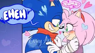 Sonic and Amy Kiss Under The Mistletoe - "Christmas in July" (SonAmy Comic Dub)