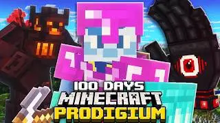 I Survived 100 Days in a Terraria Like Mod in Minecraft
