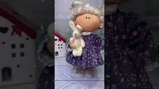 Текстильная кукла ручной работы #куклы