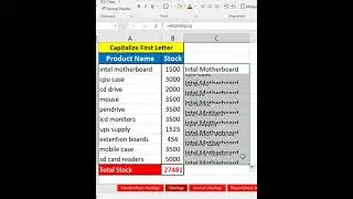 ☺☺How to make first letter Capital in MS Excel | Proper Function Tutorial in Excel in Hindi 
