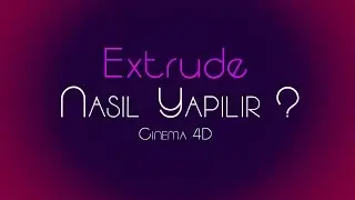 ★FaceCam★ Cinama 4d ★  Minecraft ★  Extrude Dersi.! ★