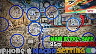 ✅how to enable macro circle ⭕️ in any iOS device | iPhone  macro free fire 🔥 | 95% headshots 🎯