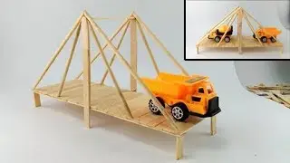 How to Make  Bridge  Using Popsicle Sticks / Suspension Bridge