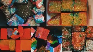 Colourful Dyed Gymchalk ASMR ❤🧡💛💚💙💜🤎🖤🤍