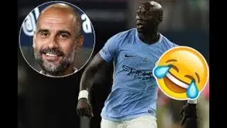Funny Pep Guardiola Take Off Mangala Winter Hat Manchester United vs Manchester City  10/12/2017