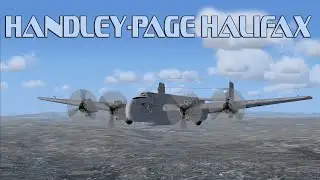 Landing the Handley-Page Halifax at Gatwick London Airport in FSX