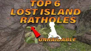 Top 6 Ratholes/Unraidable Base Location's | Ark Lost Island