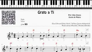 🎼 Grato a Ti - 127 - Harpa Cristã - Hino 370 - Tutorial Partitura Fácil 2