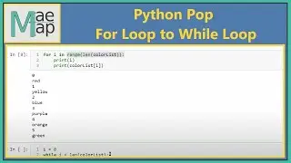 Python Pop: For Loop To While Loop